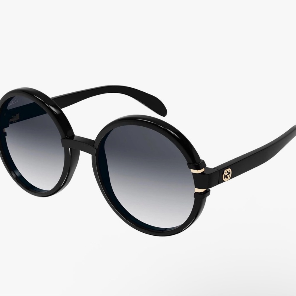 Gucci Black Gucci GG1067S Black/Grey 58/20/140 women Sunglasses round with case
